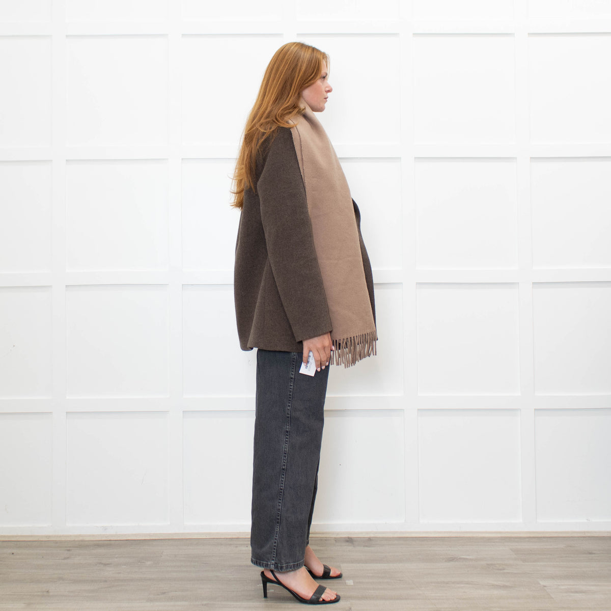 Acne Studios Taupe Wool Scarf