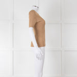 Zimmermann Gold Lurex Knit Short Sleeve Top