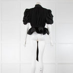 Luc-Ce Black Micro Pleat Top