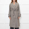 .Object Green and Black Check Tweed Style Double Breasted Coat
