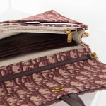Christian Dior Burgundy Saddle Wallet On a Chain