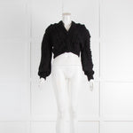 Hayley Menzies Black Bobble Cropped Cardigan