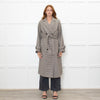 .Object Green and Black Check Tweed Style Double Breasted Coat
