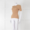 Zimmermann Gold Lurex Knit Short Sleeve Top