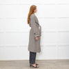 .Object Green and Black Check Tweed Style Double Breasted Coat