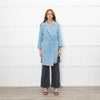 Pure Collection Blue Easy Double Faced Wool Coat