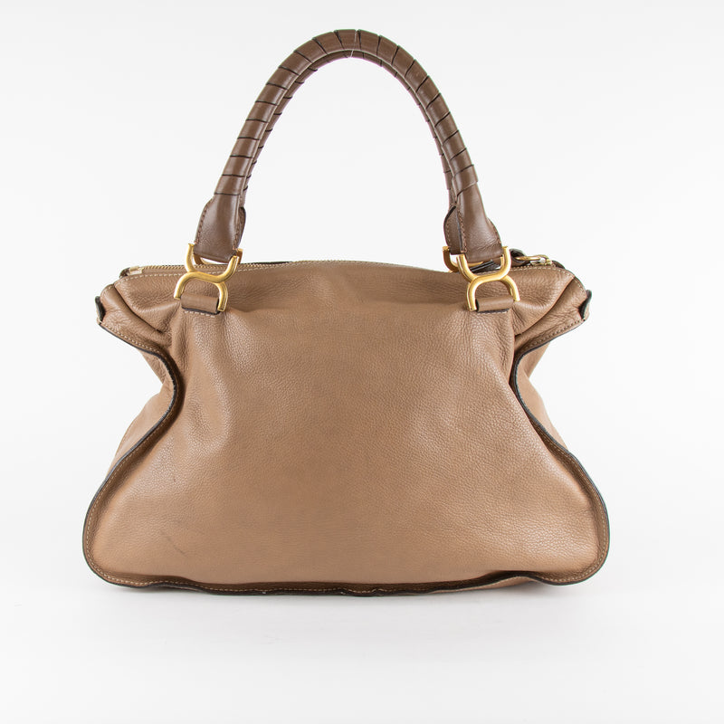 Chloe Camel Marcie Double Carry Bag