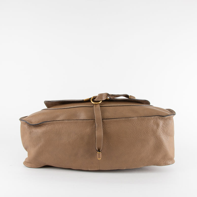 Chloe Camel Marcie Double Carry Bag