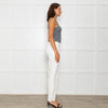 Escada White Stretchy Straight Leg Trousers