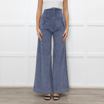 Anna Mason Blue Corduroy Wide Leg