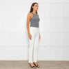 Escada White Stretchy Straight Leg Trousers