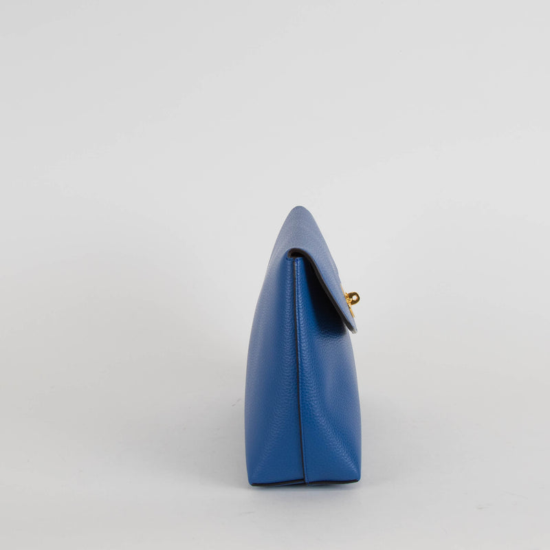 Mulberry Large Cobalt Blue Darley Clutch