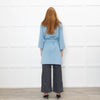 Pure Collection Blue Easy Double Faced Wool Coat