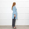 Pure Collection Blue Easy Double Faced Wool Coat