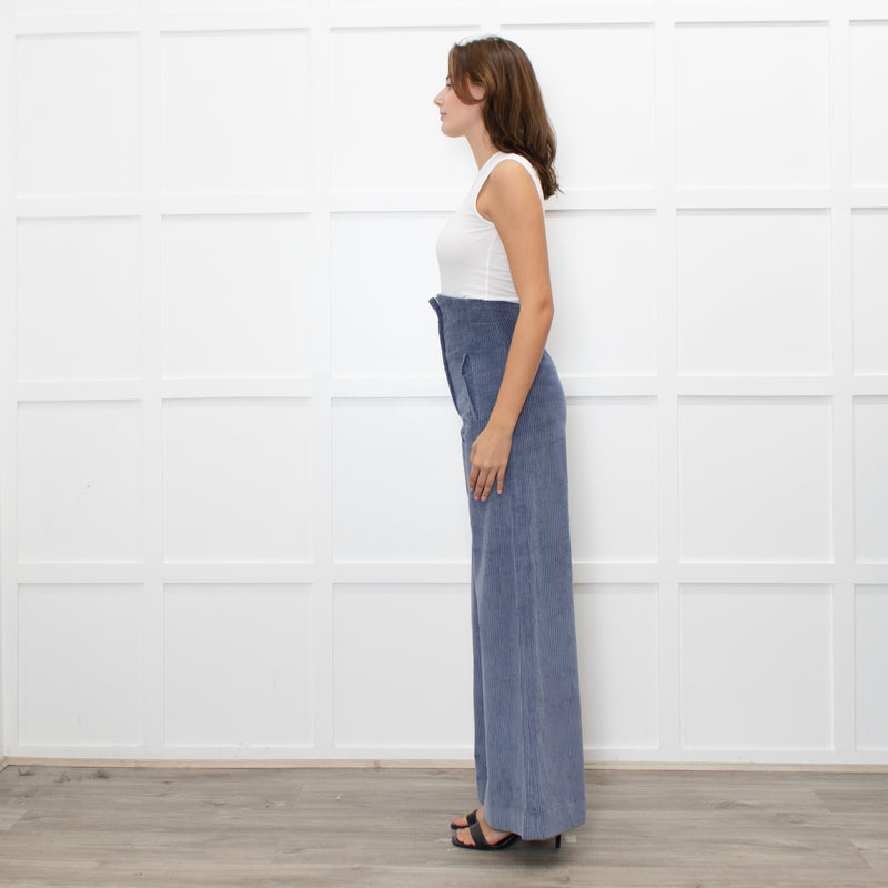 Anna Mason Blue Corduroy Wide Leg