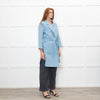 Pure Collection Blue Easy Double Faced Wool Coat