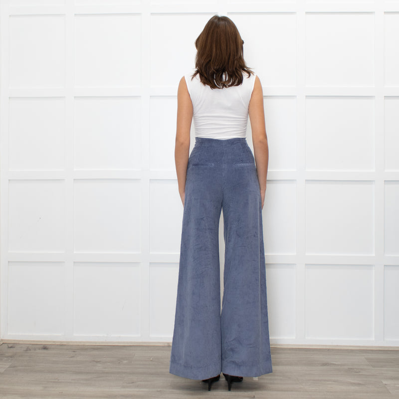 Anna Mason Blue Corduroy Wide Leg