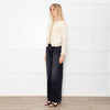 Opening Ceremony Cream Button Up Cardigan With Gold Brocade
