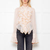 See By Chloe Peach Blouse With Ruffle Front