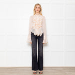 See By Chloe Peach Blouse With Ruffle Front