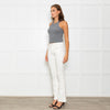 Ida White Front Pocket Stretch Flared Jeans