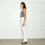 Ida White Front Pocket Stretch Flared Jeans