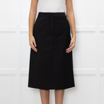 Tibi Black Light Wool Pencil Skirt