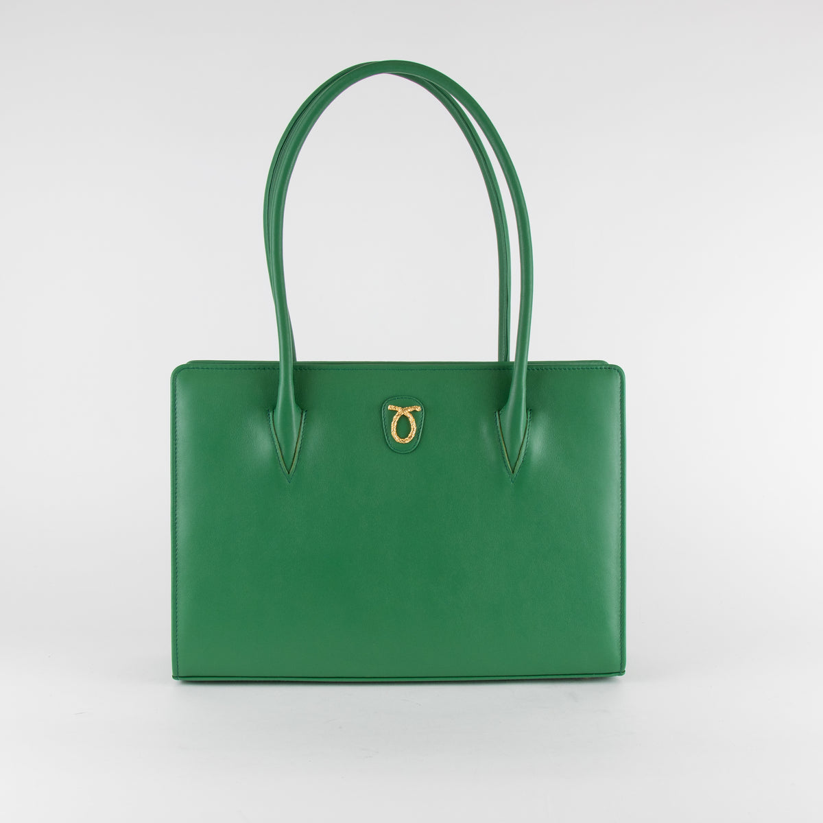 Launer London Emerald Green Lydia Shoulder Bag