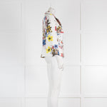 Erdem White Multicolored Floral Print Jacket