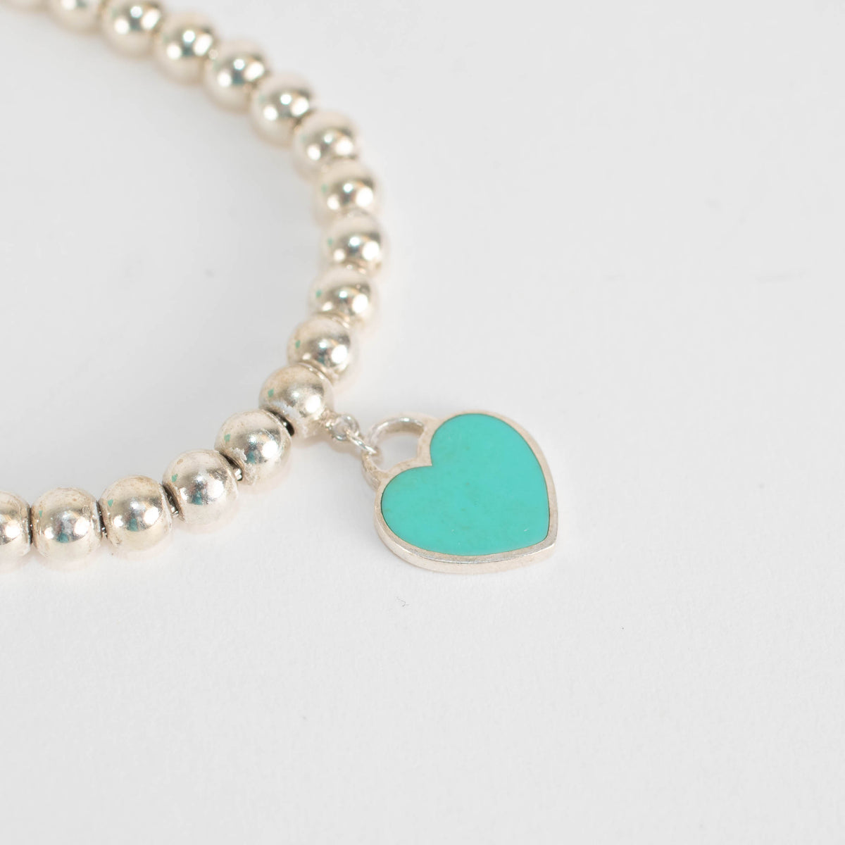 Tiffany & Co Tiffany Blue Heart Tag Bead Bracelet