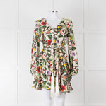 Borgo De Nor Cream Green Paradise Print Mini Dress