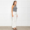 Ida White Front Pocket Stretch Flared Jeans