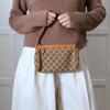 Gucci Monogram Cloth Pochette Bag