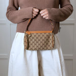 Gucci Monogram Cloth Pochette Bag