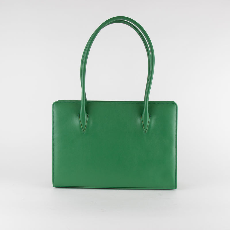 Launer London Emerald Green Lydia Shoulder Bag