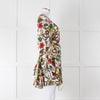 Borgo De Nor Cream Green Paradise Print Mini Dress