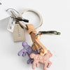 Coach Keyring with Leather Charms