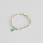 Tiffany & Co Tiffany Blue Heart Tag Bead Bracelet