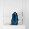 Chanel Blue 2.55 Reissue Chevron Quilted Lambskin Bag
