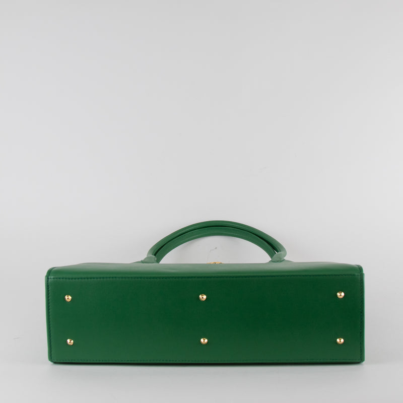 Launer London Emerald Green Lydia Shoulder Bag