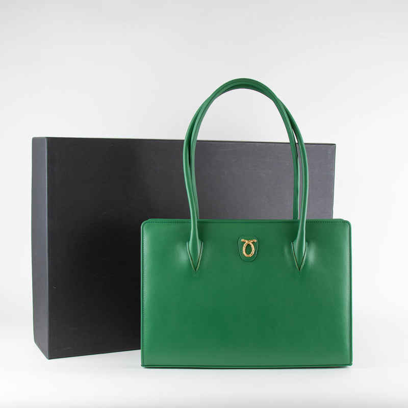 Launer London Emerald Green Lydia Shoulder Bag
