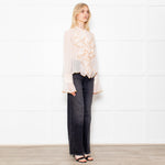 See By Chloe Peach Blouse With Ruffle Front