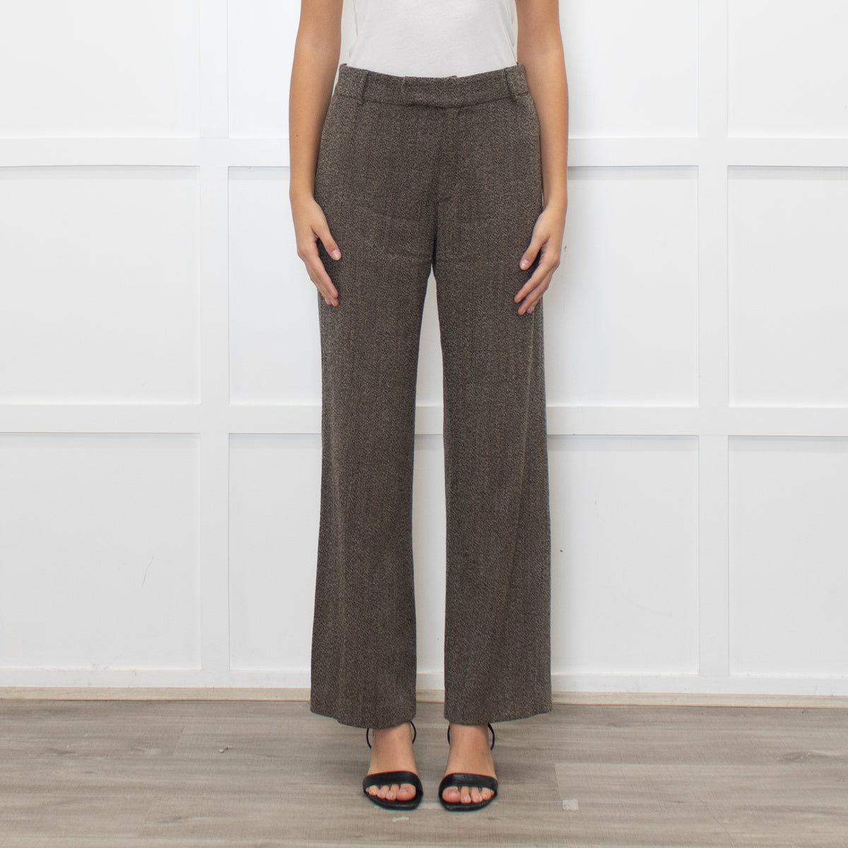 Weekend Max Mara Khaki Fleck Trousers