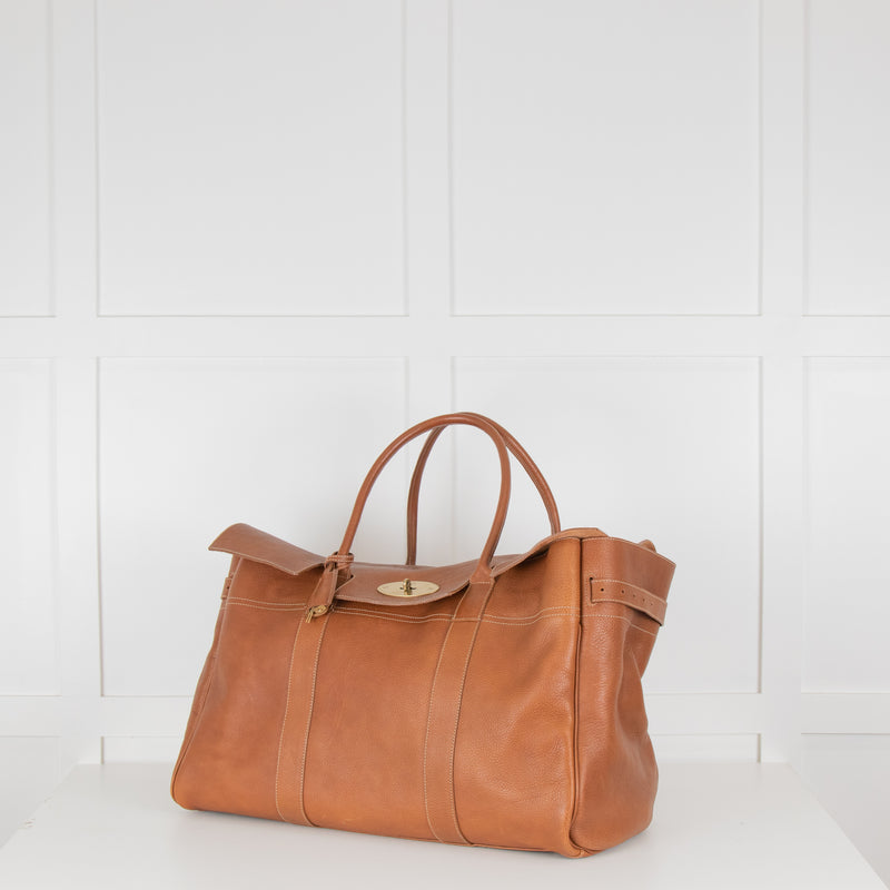 Mulberry Brown Oak Large Piccadilly Weekend Bag