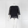 Goat Navy Lace Top