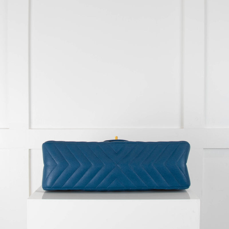 Chanel Blue 2.55 Reissue Chevron Quilted Lambskin Bag