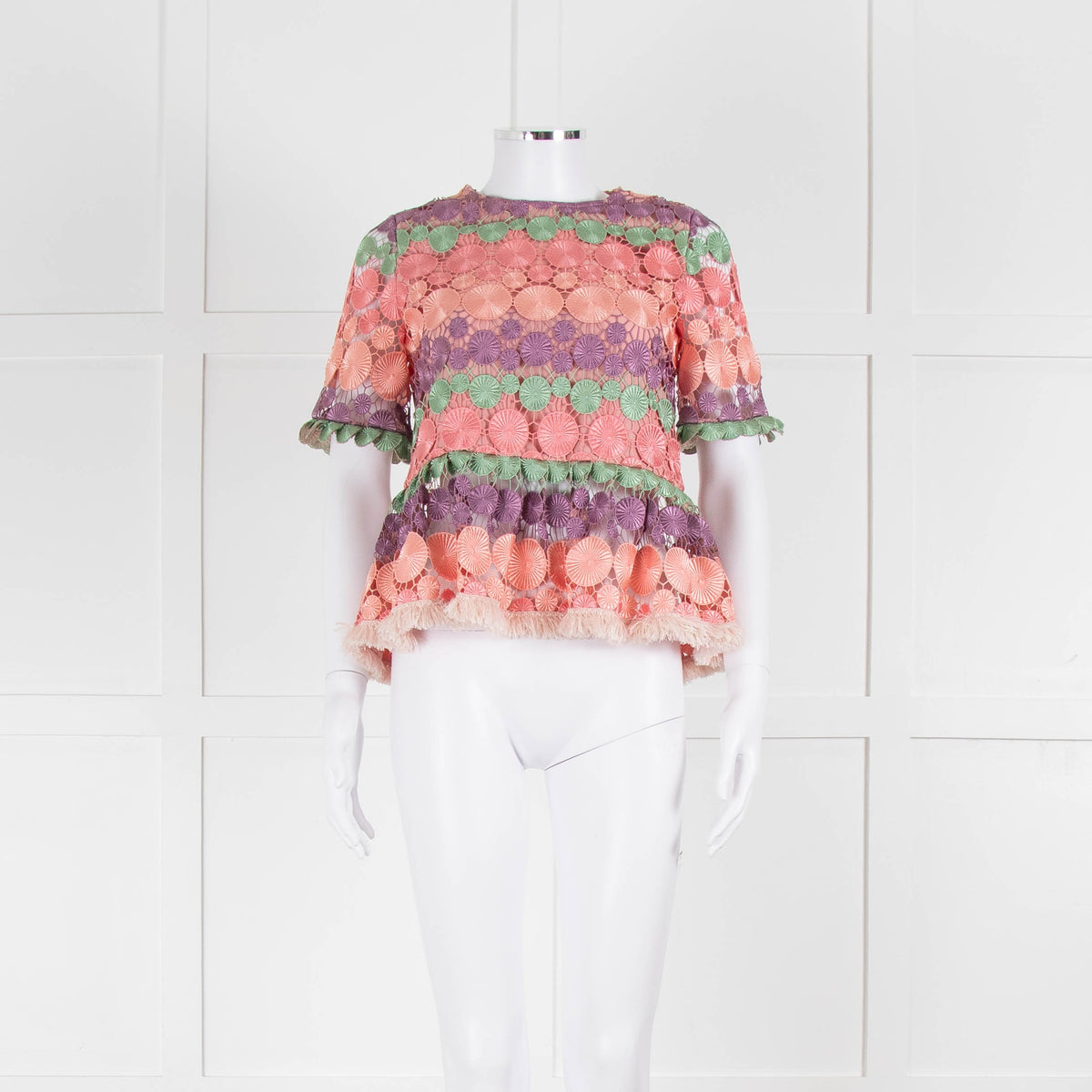 Alexis Pastel Pink  Cut Out Peplum Top