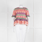 Alexis Pastel Pink  Cut Out Peplum Top