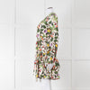 Borgo De Nor Cream Green Paradise Print Mini Dress