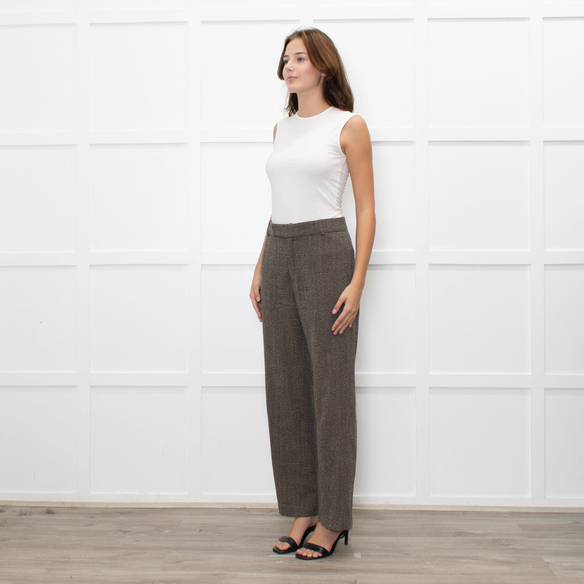 Weekend Max Mara Khaki Fleck Trousers